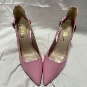 Vanna Pink Patent Pointed-Toe Pumps